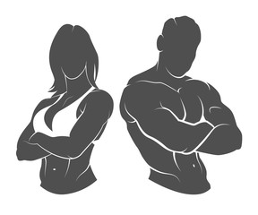 Bodybuilder Logo - obrazy, fototapety, plakaty