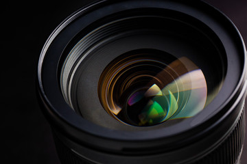 close up of camera lens