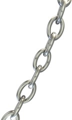 Obraz premium Silver ship's chain on an isolated background