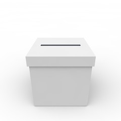 White blank box for voting