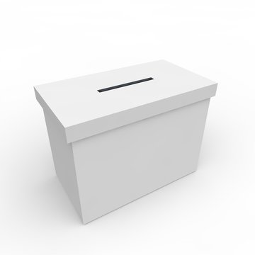 White blank box for voting