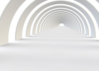 Abstract futuristic tunnel in a contemporary style