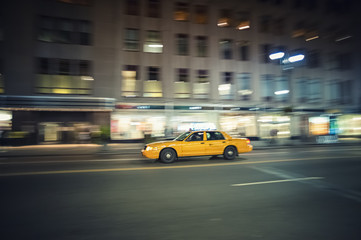 Taxi running in NYC