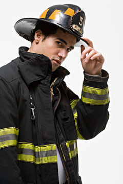 Firefighter Tipping His Hat