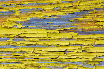 Old yellow colored dyes on the wood