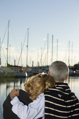 Fototapeta premium Couple at harbour