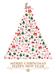 xmas tree pattern vector
