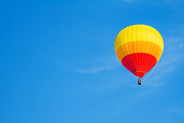 colorful hot air balloon on blue sky