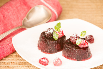 Two heart-shape pieces of fruit jelly
