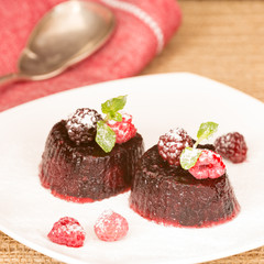 Two heart-shape pieces of fruit jelly