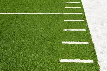 Hash marks on American football field