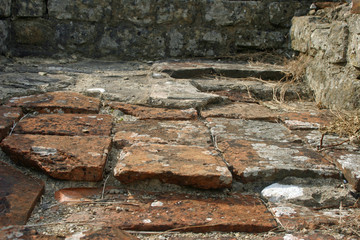 Roman villa floor tiles