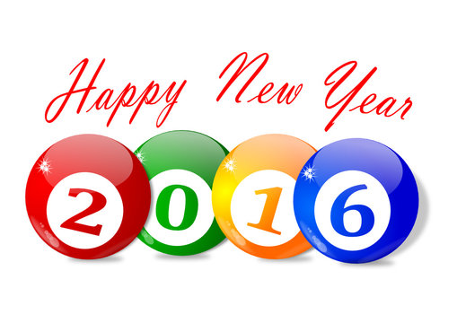 Wishes for the New Year 2016 - vector svg