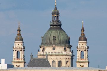 St. Stephen's Basilica from Buda side, Budapest, Hungary