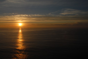 sunset on the ocean