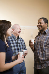 Colleagues taking a break