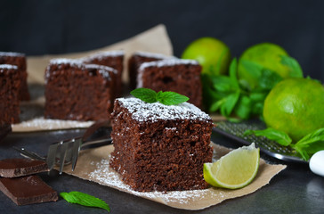 brownie with lime