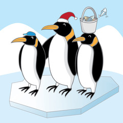 penguin family