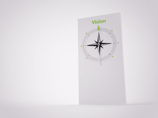 a 3d maded compass on a white screen