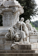 Fototapeta na wymiar Goethe statue at Villa Borghese in Rome, Italy