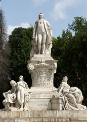 Goethe statue at Villa Borghese in Rome, Italy