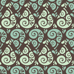 Swirl drop seamless pattern background