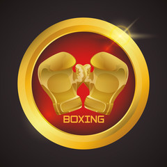 Boxing sport design 
