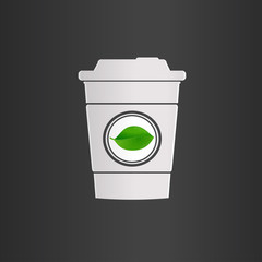 A single cup of tea, logo icon.