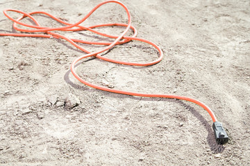 A cable on a floor