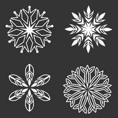 Snowflakes winter set