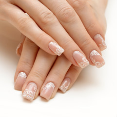 woman hands with natural 