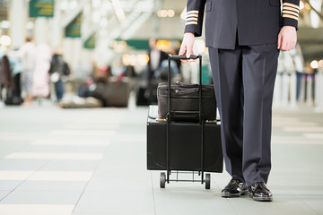 Pilot with bags