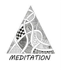 Pyramid with doodle ornament