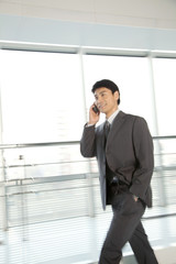 Young Businessman Talking on the Phone