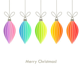 Christmas hanging ornaments background