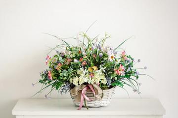 A basket of flowers.
