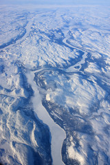 Fototapeta premium frozen river in Canada