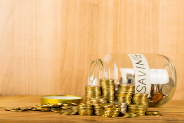 .Money coin deposit of save money