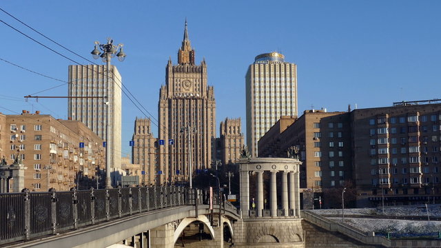 The Ministry of Foreign Affairs of Russia and skyscrapers