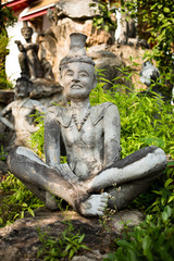 Fototapeta na wymiar Chinese stone statue in Wat Pho, Bangkok, Thailand