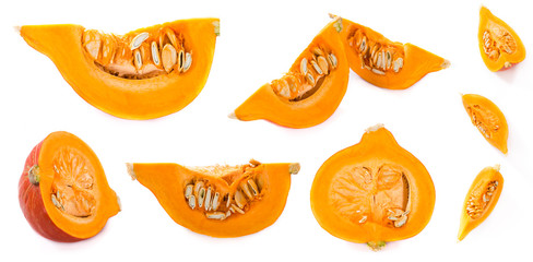 Pumpkins isolated on white