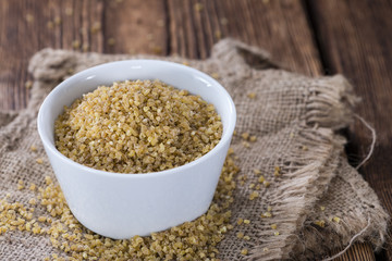 Portion of raw Bulgur