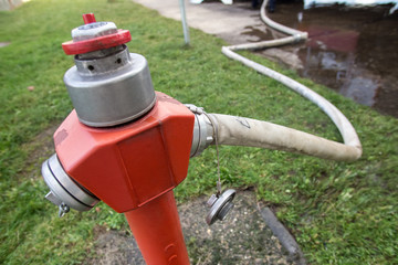 hydrant and fire hose