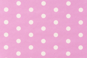 white polkadot with pink background