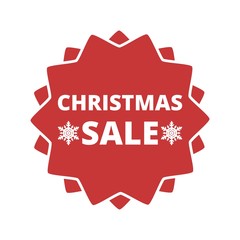 Christmas Sale button sign icon