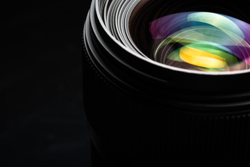 Professional modern DSLR camera llense ow key image