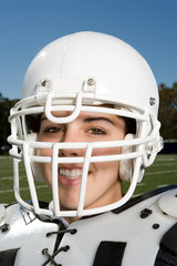 Fototapeta premium Female American footballer