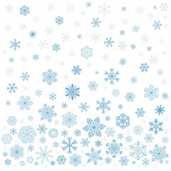 set of snowflakes for background, vector version