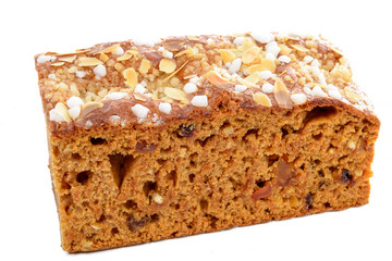 cake gingerbread isolated on a white background