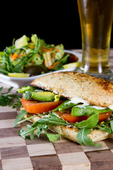 tomato and avocado sandwich